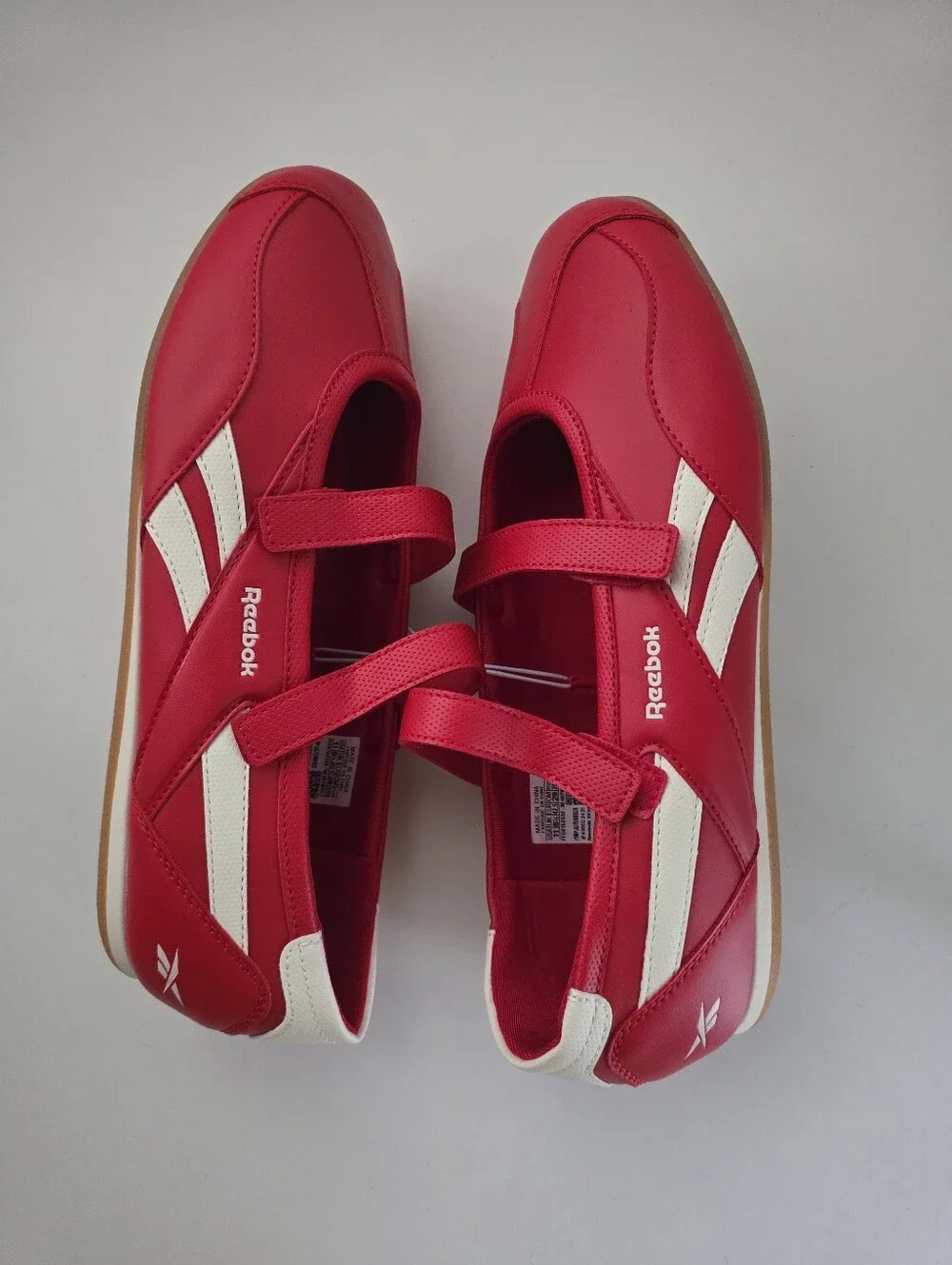 Reebok Red Mary Jane Ballet Sneakers Double Strap Shoes Women's Size 11 NWT - Picture 10 of 13